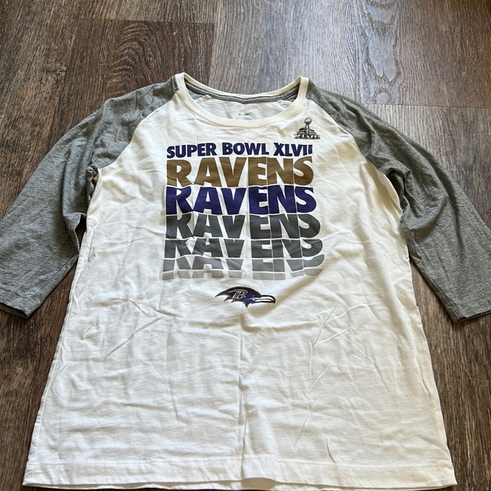 Super Bowl XLVII shirt, Baltimore Ravens, size medium